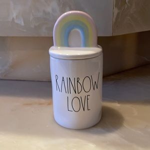 Rae Dunn Rainbow Love Sprinkled Donuts Scented Candle NWT